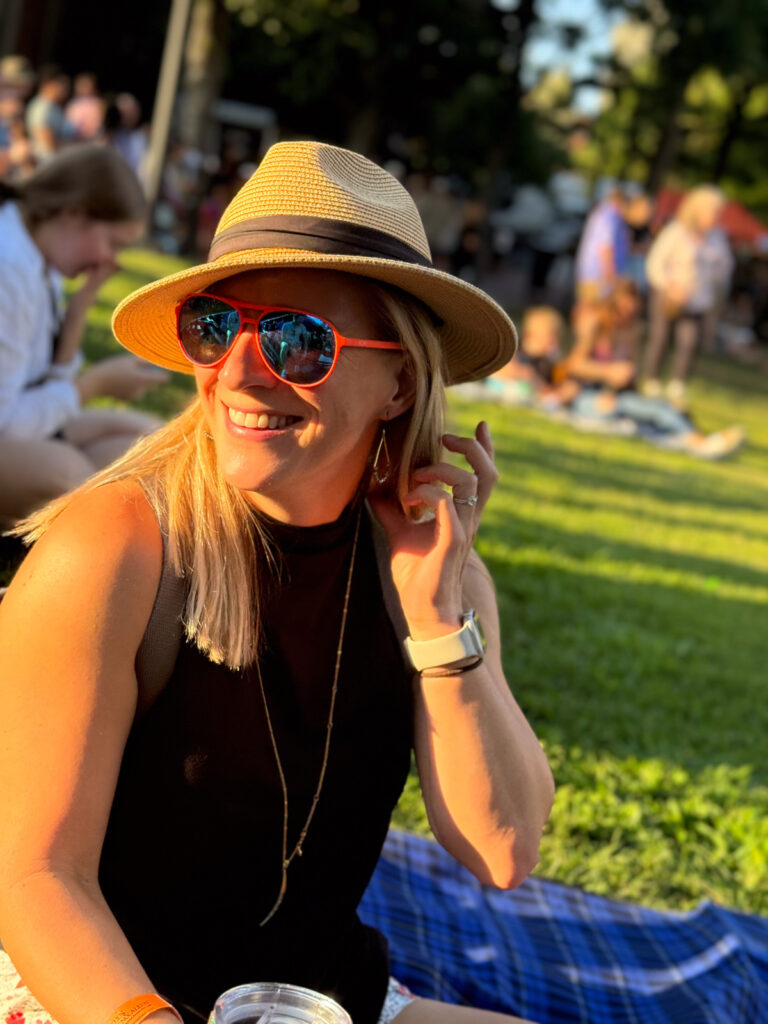 Kath Eats Blogger Kath Younger shares Summerween photos - Kath wearing a hat at the park Kath Eats Blogger Kath Younger shares Summerween photos - Kath wearing a hat at the park