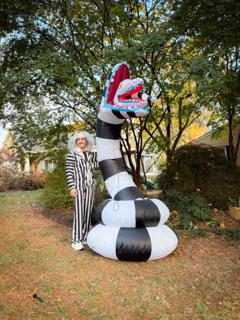 Kath Eats Blogger Kath Younger shares a photo of a person in Beetlejuice costume Kath Eats Blogger Kath Younger shares a photo of a person in Beetlejuice costume