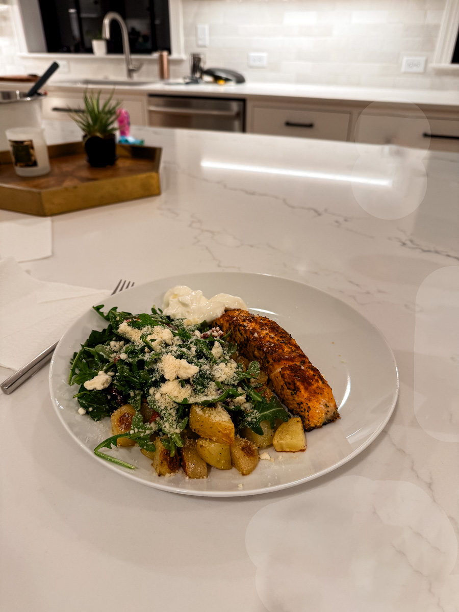 BA Salmon with potato salad