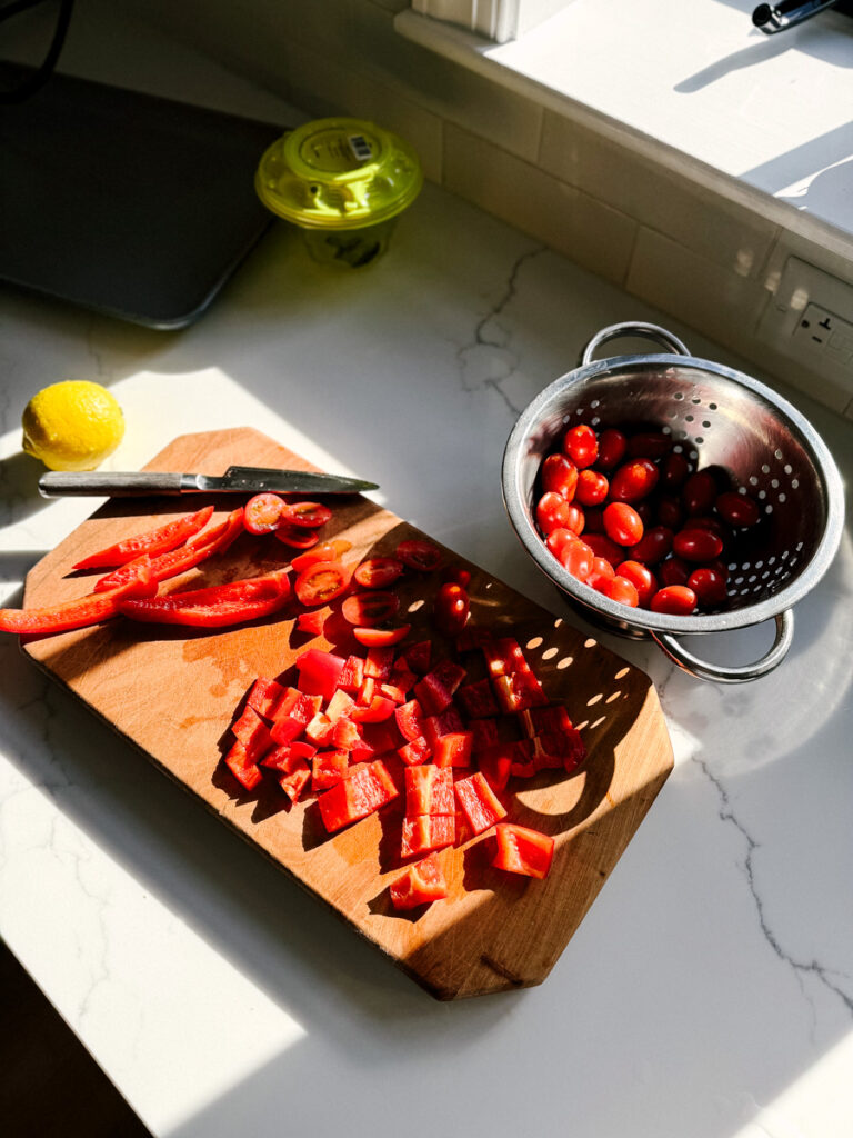 chopped ingredients
