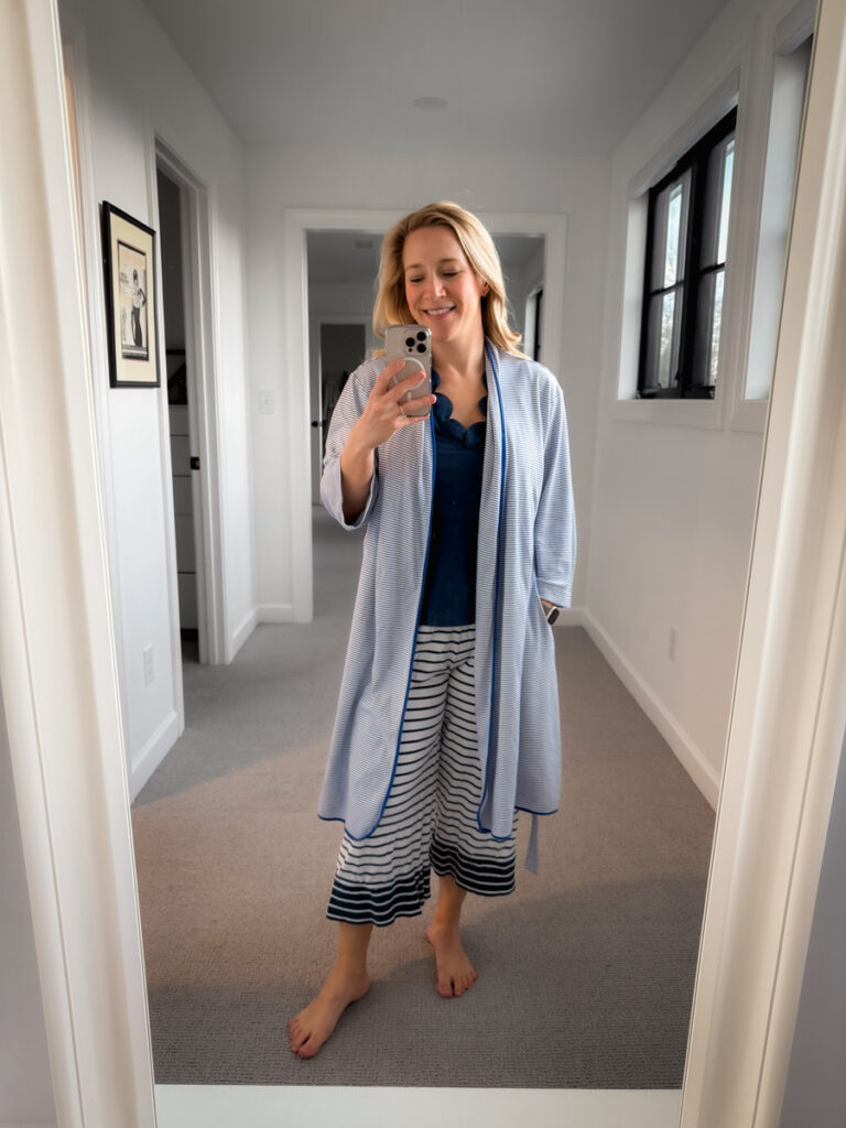 Pima Short Robe in Hydrangea Pima Short Robe in Hydrangea