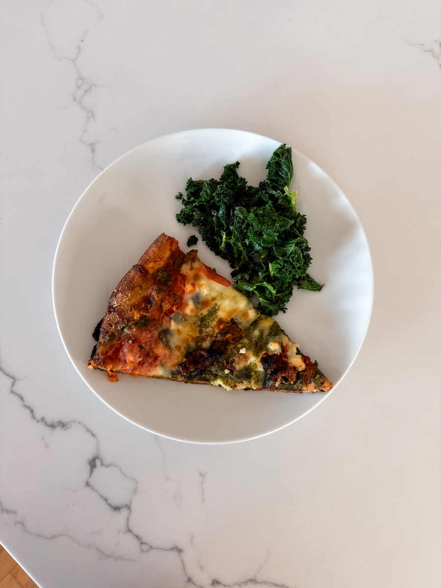 Pizza night with sautéed kale | A Wicked Good Time