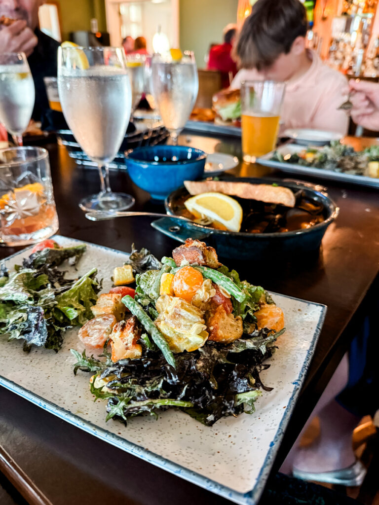 kale salad and mussels kale salad and mussels