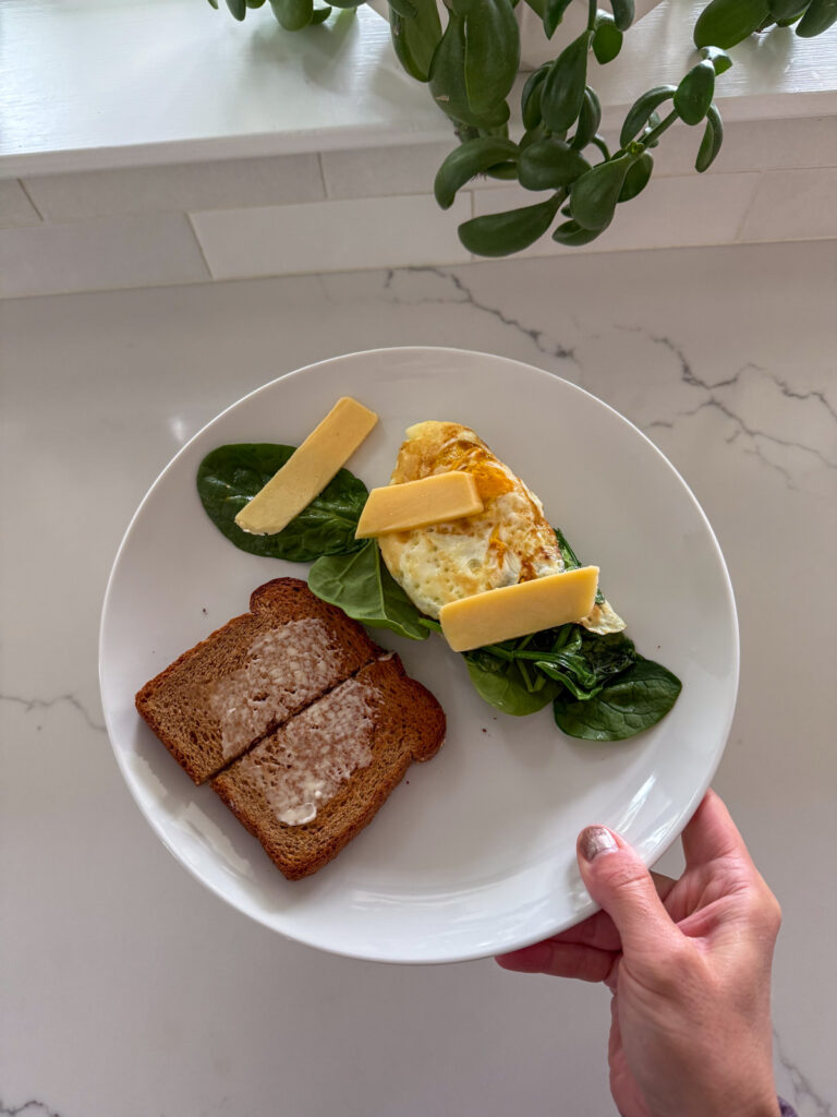toast and spinach toast and spinach