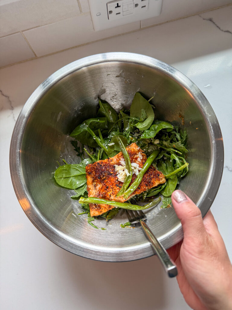 everyday salad with leftover salmon everyday salad with leftover salmon