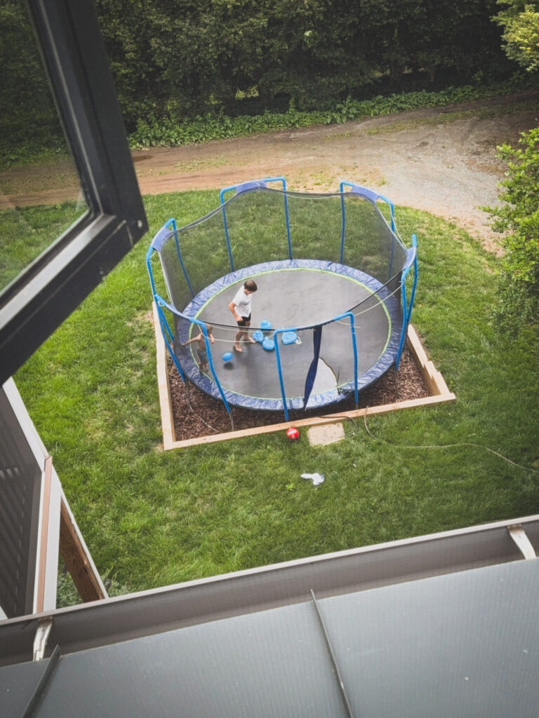 Water Balloons on the Trampoline Water Balloons on the Trampoline