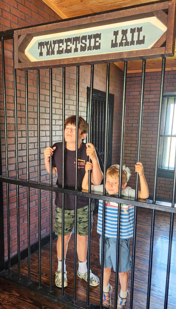 Tweetsie Railroad jail Tweetsie Railroad jail | Grammie + Pea Camp 2025