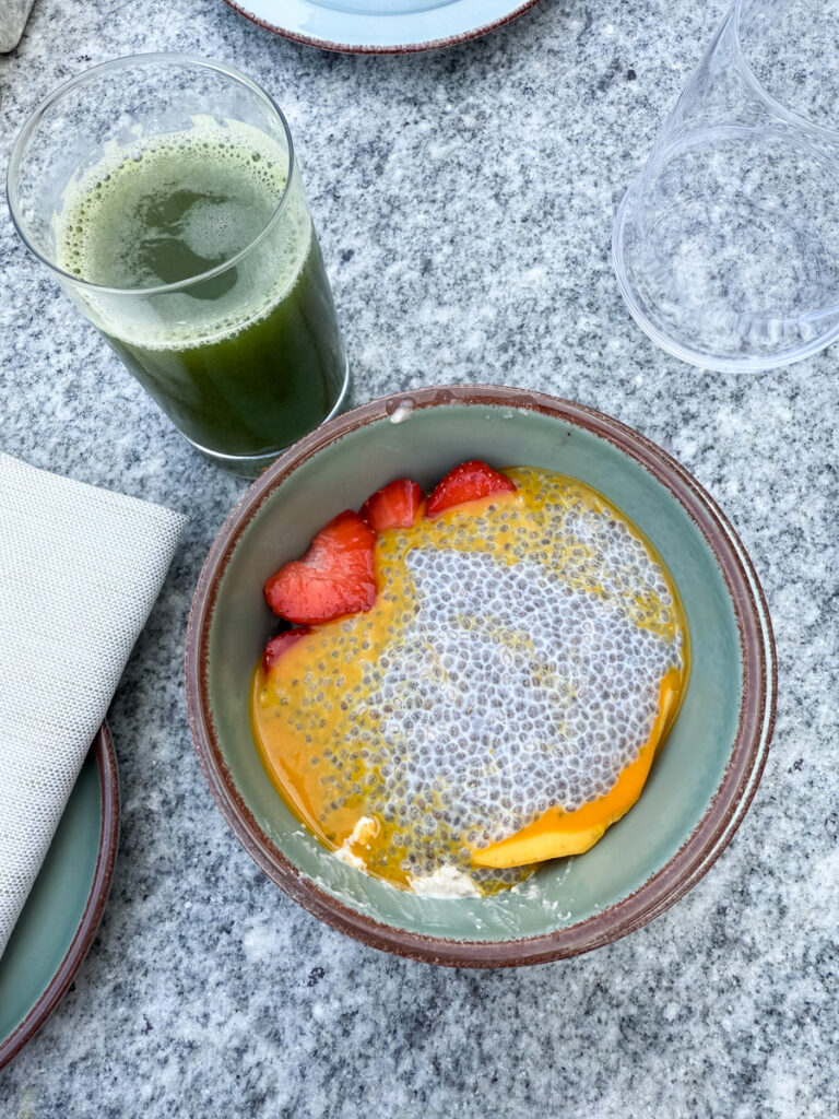 chia pudding and fruit bowl chia pudding and fruit bowl