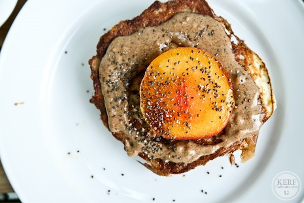 peach on toast with peanut butter peach on toast with peanut butter