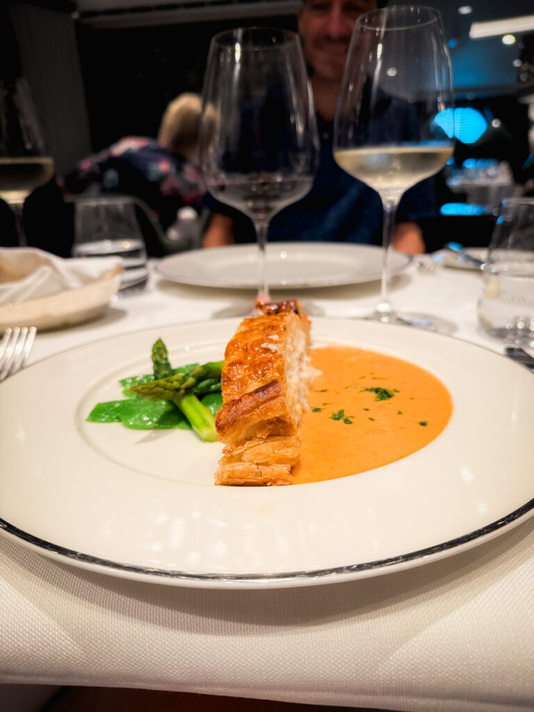Seabass in puff pastry