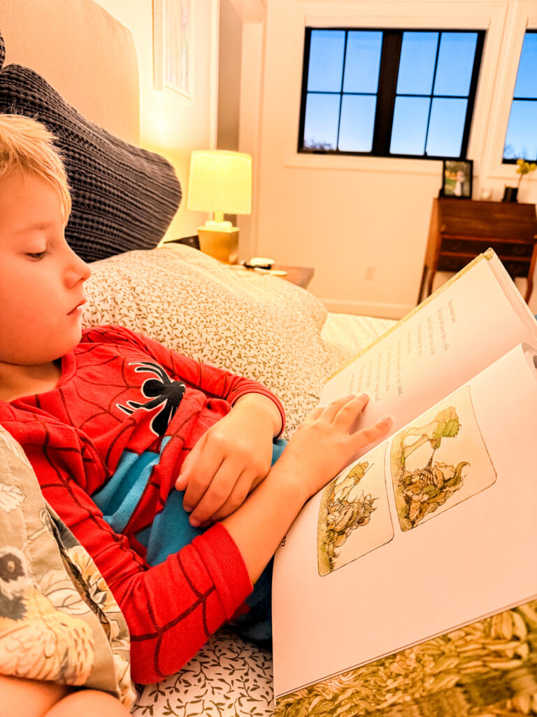 Birch reading Frog and Toad Birch reading Frog and Toad