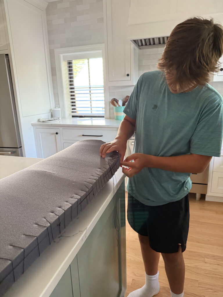 sewing the foam sewing the foam