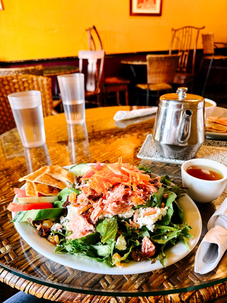 salmon salad at Tea Bazaar salmon salad at Tea Bazaar