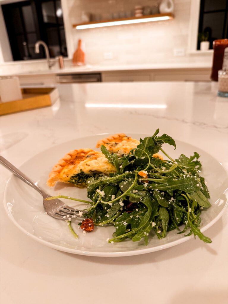 Quiche Arugula Salad Quiche Arugula Salad