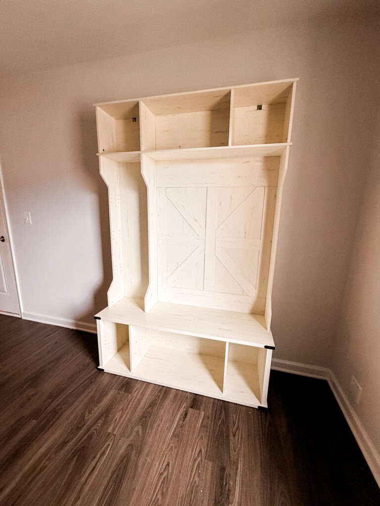 mudroom shelf assembled Scenes From The Move