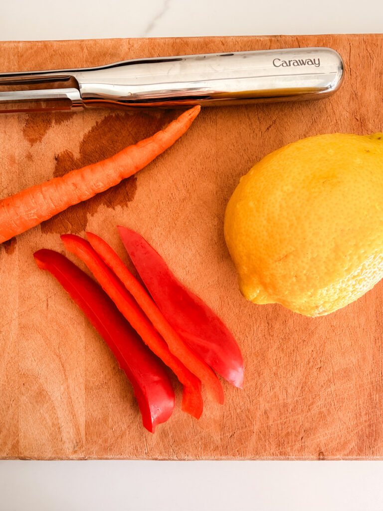 veggies and lemon veggies and lemon