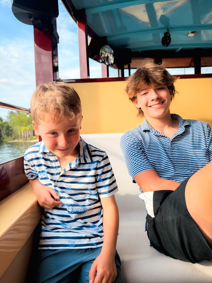 Boys on the water taxi